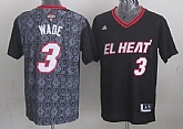 Miami Heat #3 Dwyane Wade Revolution 30 Swingman 2014 Noche Latina Black Jerseys,baseball caps,new era cap wholesale,wholesale hats