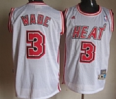 Miami Heat #3 Dwyane Wade White Throwback Swingman Jerseys,baseball caps,new era cap wholesale,wholesale hats