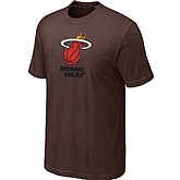 Miami Heat Big & Tall Primary Logo Brown T-Shirt,baseball caps,new era cap wholesale,wholesale hats