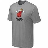 Miami Heat Big & Tall Primary Logo L.Grey T-Shirt,baseball caps,new era cap wholesale,wholesale hats