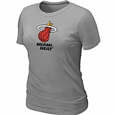 Miami Heat Big & Tall Primary Logo L.Grey Women's T-Shirt,baseball caps,new era cap wholesale,wholesale hats