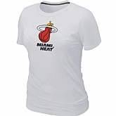 Miami Heat Big & Tall Primary Logo White Women's T-Shirt,baseball caps,new era cap wholesale,wholesale hats