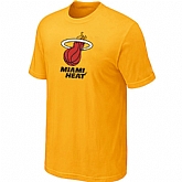 Miami Heat Big & Tall Primary Logo Yellow T-Shirt,baseball caps,new era cap wholesale,wholesale hats
