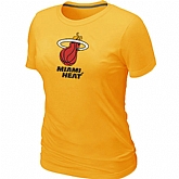 Miami Heat Big & Tall Primary Logo Yellow Women's T-Shirt,baseball caps,new era cap wholesale,wholesale hats