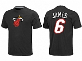 Miami Heat LeBron James Name and Number T-Shirt - Black,baseball caps,new era cap wholesale,wholesale hats