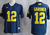 Michigan Wolverines #12 Devin Gardner Navy Blue Big 10 Patch Jerseys,baseball caps,new era cap wholesale,wholesale hats