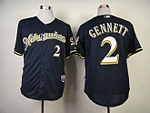 Milwaukee Brewers #2 Gennett 2014 Navy Blue Jerseys,baseball caps,new era cap wholesale,wholesale hats