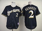 Milwaukee Brewers #2 Gennett Navy Blue Jerseys,baseball caps,new era cap wholesale,wholesale hats