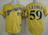 Milwaukee Brewers #59 John Axford Yellow Jerseys,baseball caps,new era cap wholesale,wholesale hats
