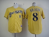 Milwaukee Brewers #8 Braun 2013 Authentic Alternate Cool Base Jersey,baseball caps,new era cap wholesale,wholesale hats