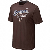 Milwaukee Brewers 2014 Home Practice T-Shirt - Brown,baseball caps,new era cap wholesale,wholesale hats