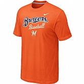 Milwaukee Brewers 2014 Home Practice T-Shirt - Orange,baseball caps,new era cap wholesale,wholesale hats