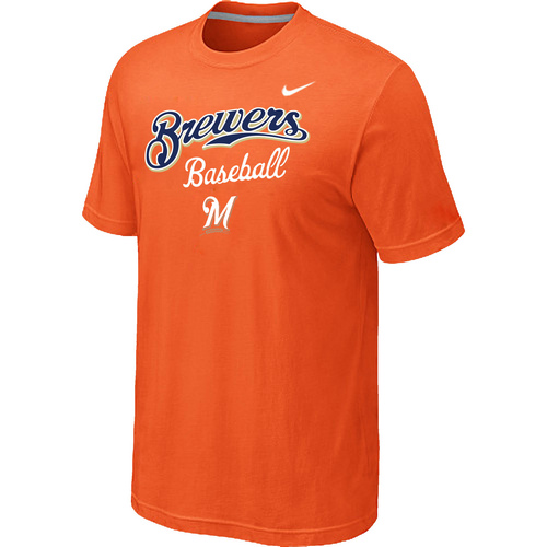 Milwaukee Brewers 2014 Home Practice T-Shirt - Orange