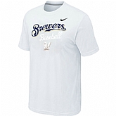 Milwaukee Brewers 2014 Home Practice T-Shirt - White,baseball caps,new era cap wholesale,wholesale hats