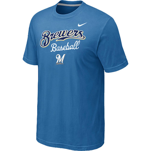 Milwaukee Brewers 2014 Home Practice T-Shirt - light Blue