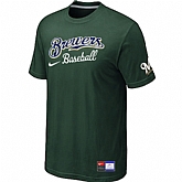 Milwaukee Brewers D.Green Nike Short Sleeve Practice T-Shirt,baseball caps,new era cap wholesale,wholesale hats
