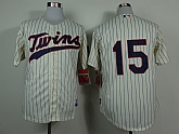 Minnesota Twins #15 Glen Perkins Blue Pinstripe Cream Jerseys,baseball caps,new era cap wholesale,wholesale hats