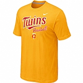Minnesota Twins 2014 Home Practice T-Shirt - Yellow,baseball caps,new era cap wholesale,wholesale hats
