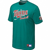 Minnesota Twins Green Nike Short Sleeve Practice T-Shirt,baseball caps,new era cap wholesale,wholesale hats