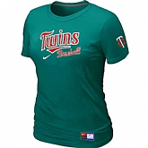 Minnesota Twins Nike Women's L.Green Short Sleeve Practice T-Shirt,baseball caps,new era cap wholesale,wholesale hats