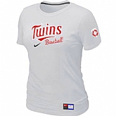 Minnesota Twins Nike Women's White Short Sleeve Practice T-Shirt,baseball caps,new era cap wholesale,wholesale hats