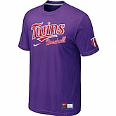 Minnesota Twins Purple Nike Short Sleeve Practice T-Shirt,baseball caps,new era cap wholesale,wholesale hats