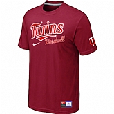 Minnesota Twins Red Nike Short Sleeve Practice T-Shirt,baseball caps,new era cap wholesale,wholesale hats