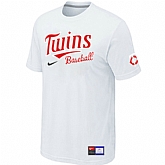 Minnesota Twins White Nike Short Sleeve Practice T-Shirt,baseball caps,new era cap wholesale,wholesale hats