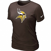 Minnesota Vikings Brown Women's Logo T-Shirt,baseball caps,new era cap wholesale,wholesale hats