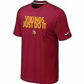 Minnesota Vikings Just Do It Red T-Shirt,baseball caps,new era cap wholesale,wholesale hats