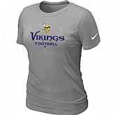 Minnesota Vikings L.Grey Women's Critical Victory T-Shirt,baseball caps,new era cap wholesale,wholesale hats