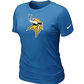 Minnesota Vikings L.blue Women's Logo T-Shirt,baseball caps,new era cap wholesale,wholesale hats