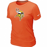 Minnesota Vikings Orange Women's Logo T-Shirt,baseball caps,new era cap wholesale,wholesale hats