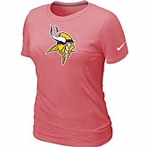 Minnesota Vikings Pink Women's Logo T-Shirt,baseball caps,new era cap wholesale,wholesale hats