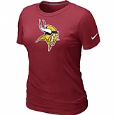 Minnesota Vikings Red Women's Logo T-Shirt,baseball caps,new era cap wholesale,wholesale hats