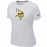 Minnesota Vikings White Women's Logo T-Shirt,baseball caps,new era cap wholesale,wholesale hats