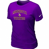 Minnesota Vikings Women's Heart & Soul Purple T-Shirt,baseball caps,new era cap wholesale,wholesale hats