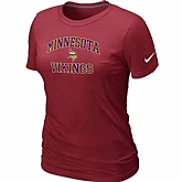 Minnesota Vikings Women's Heart & Soul Red T-Shirt,baseball caps,new era cap wholesale,wholesale hats