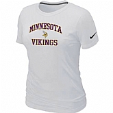 Minnesota Vikings Women's Heart & Soul White T-Shirt,baseball caps,new era cap wholesale,wholesale hats