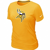 Minnesota Vikings Yellow Women's Logo T-Shirt,baseball caps,new era cap wholesale,wholesale hats