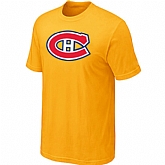Montreal Canadiens Big & Tall Logo Yellow T-Shirt,baseball caps,new era cap wholesale,wholesale hats