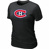 Montreal Canadiens Big & Tall Women's Logo Black T-Shirt,baseball caps,new era cap wholesale,wholesale hats