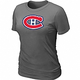 Montreal Canadiens Big & Tall Women's Logo D.Grey T-Shirt,baseball caps,new era cap wholesale,wholesale hats
