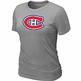 Montreal Canadiens Big & Tall Women's Logo L.Grey T-Shirt,baseball caps,new era cap wholesale,wholesale hats