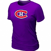 Montreal Canadiens Big & Tall Women's Logo Purple T-Shirt,baseball caps,new era cap wholesale,wholesale hats