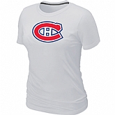Montreal Canadiens Big & Tall Women's Logo White T-Shirt,baseball caps,new era cap wholesale,wholesale hats