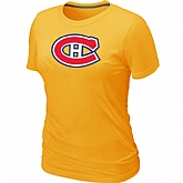 Montreal Canadiens Big & Tall Women's Logo Yellow T-Shirt,baseball caps,new era cap wholesale,wholesale hats