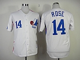 Montreal Expos #14 Pete Rose Throwback 1982 White Jerseys,baseball caps,new era cap wholesale,wholesale hats