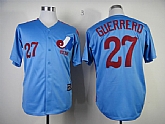 Montreal Expos #27 Vladimir Guerrero Throwback Light Blue Jerseys,baseball caps,new era cap wholesale,wholesale hats