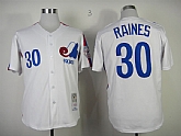 Montreal Expos #30 Raines Throwback 1982 White Jerseys,baseball caps,new era cap wholesale,wholesale hats